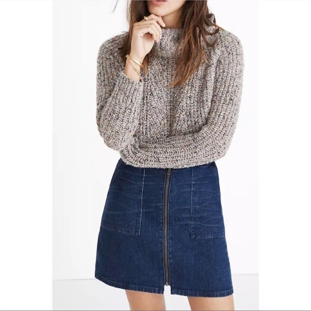 Madewell Denim Utility Zip Skirt